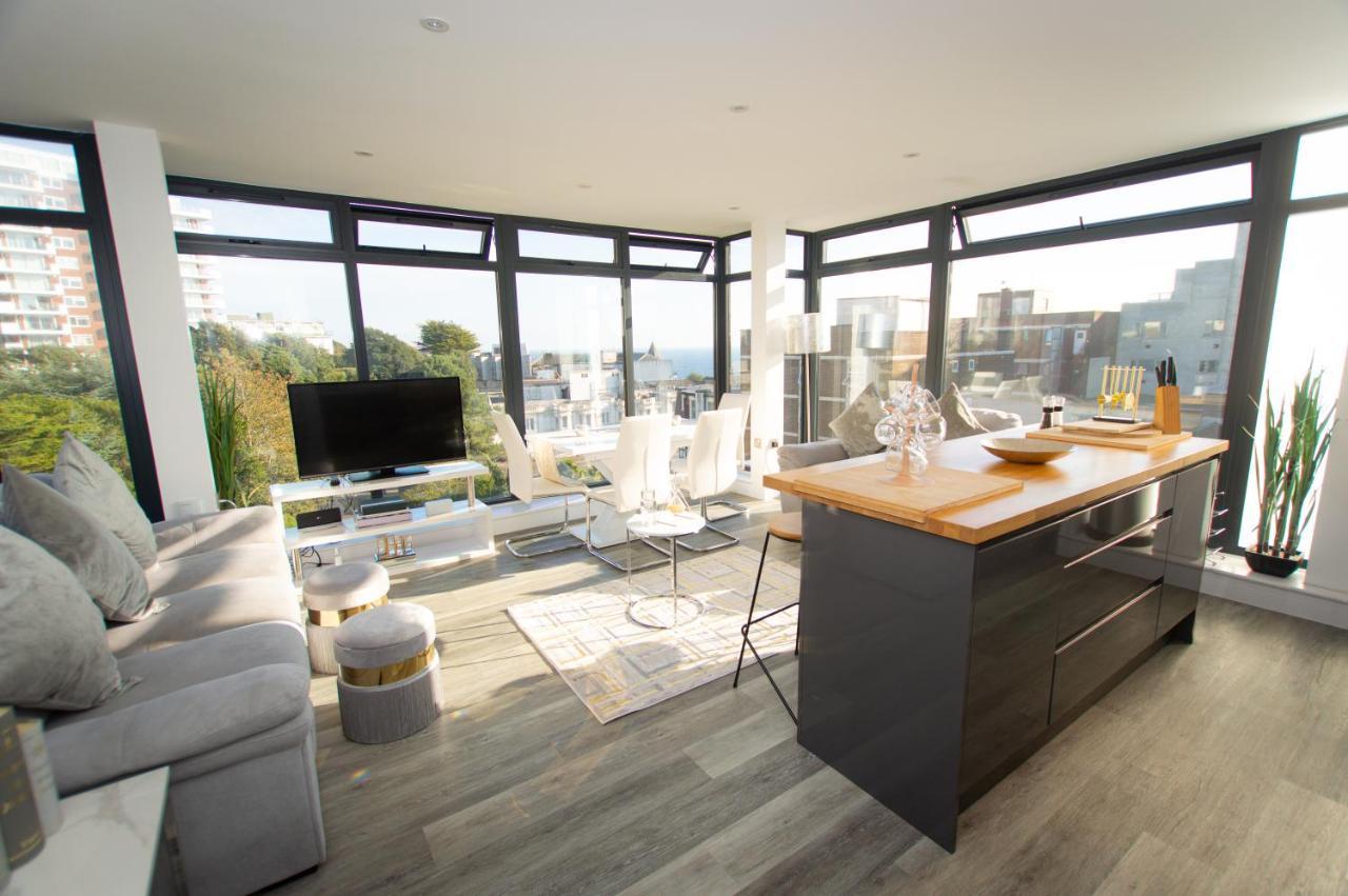 * Panoramic Penthouse With Sea & City Views Bournemouth Eksteriør bilde